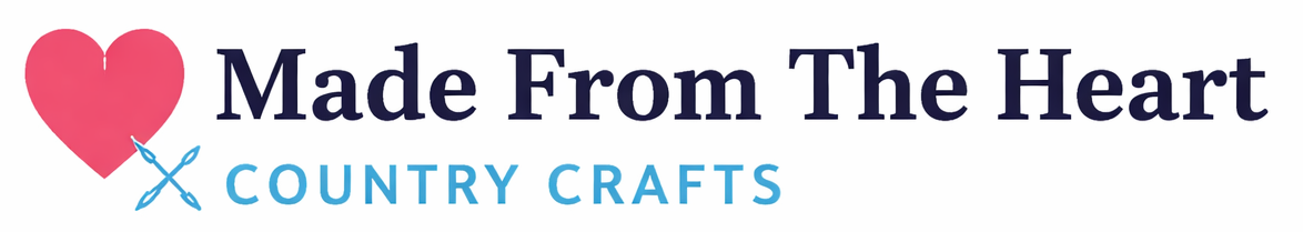 Logo with a pink heart, dark text that reads