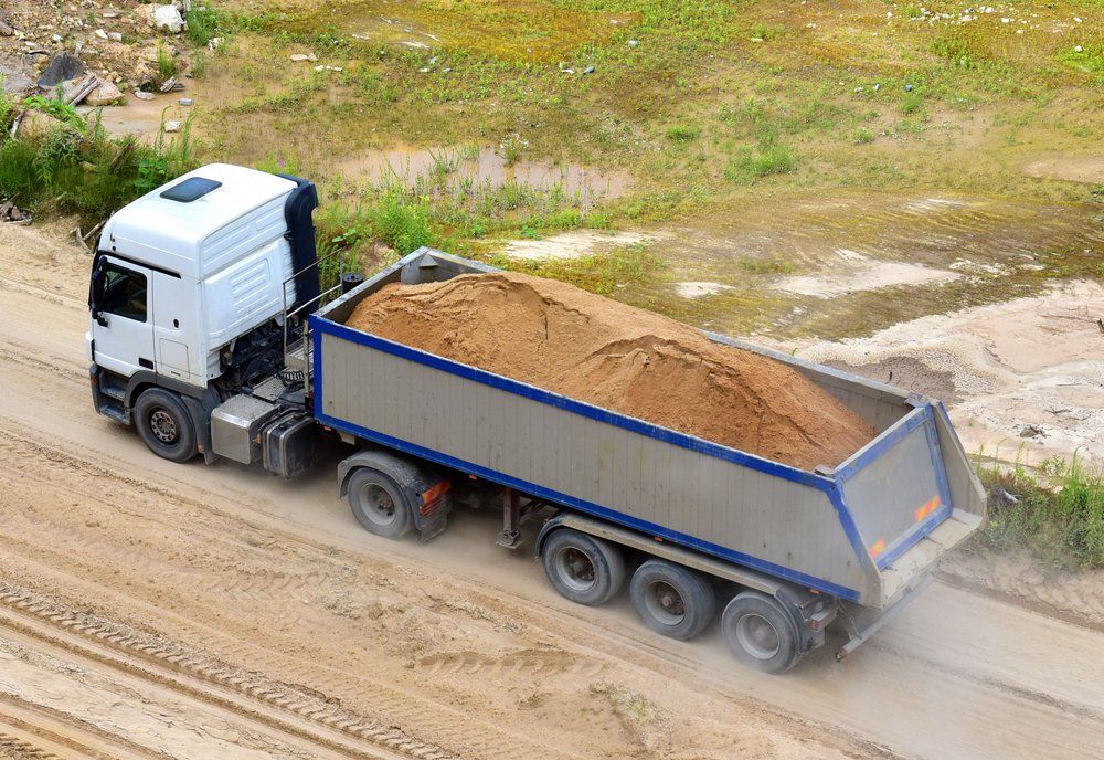 Semi Trailer Transported Sand — Excavation in Coffs Harbour, NSW