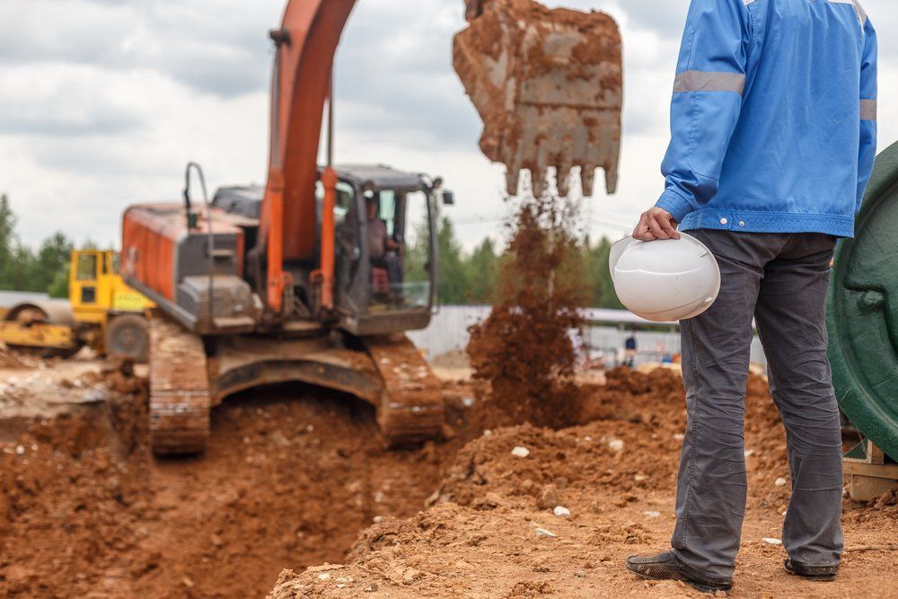 Construction Worker On Site — Excavation in Grafton, NSW