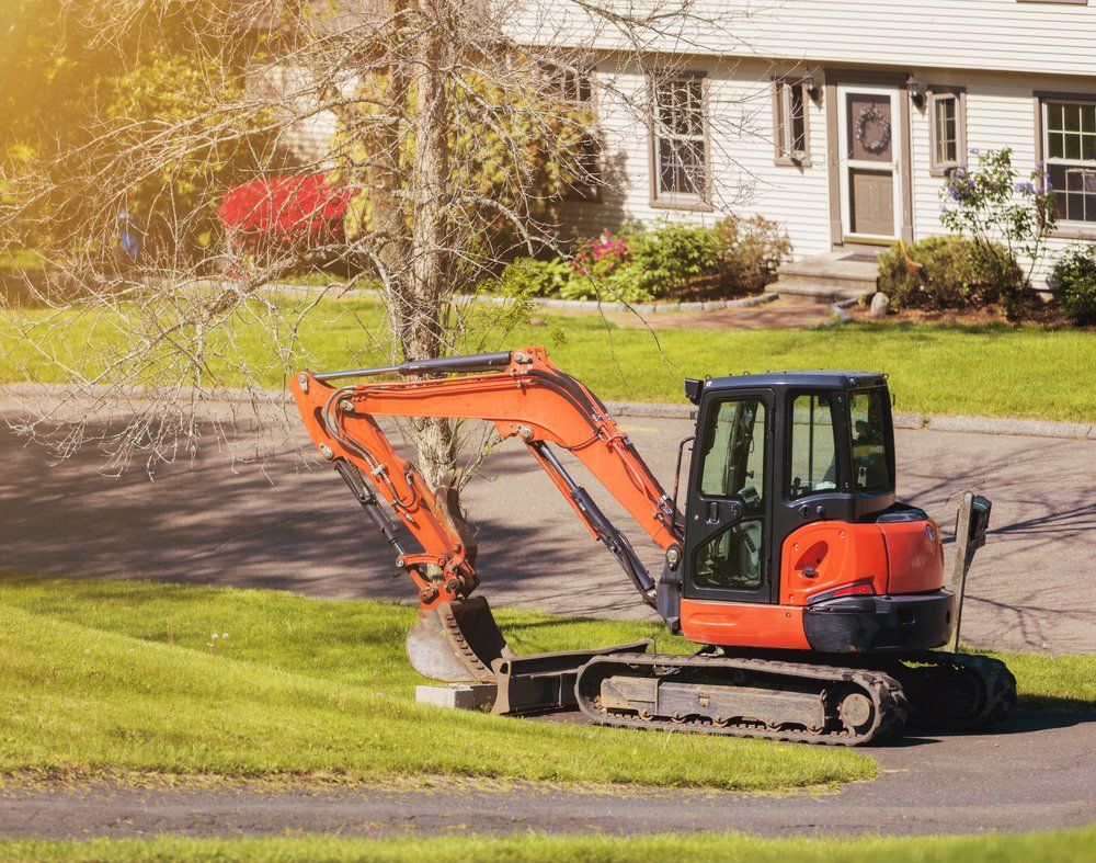 Excavator On Urban Street — Excavation in Armidale, NSW