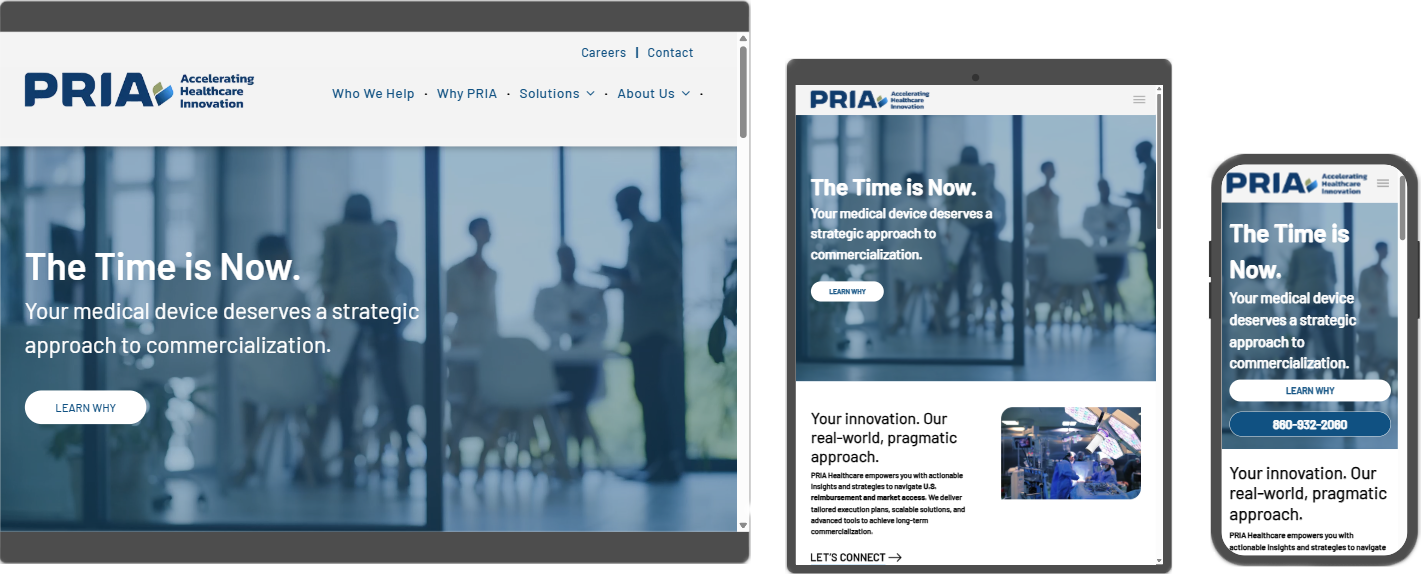 Biotech Consulting Website Design Example