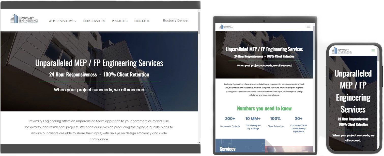 Consulting Services Website Design Example