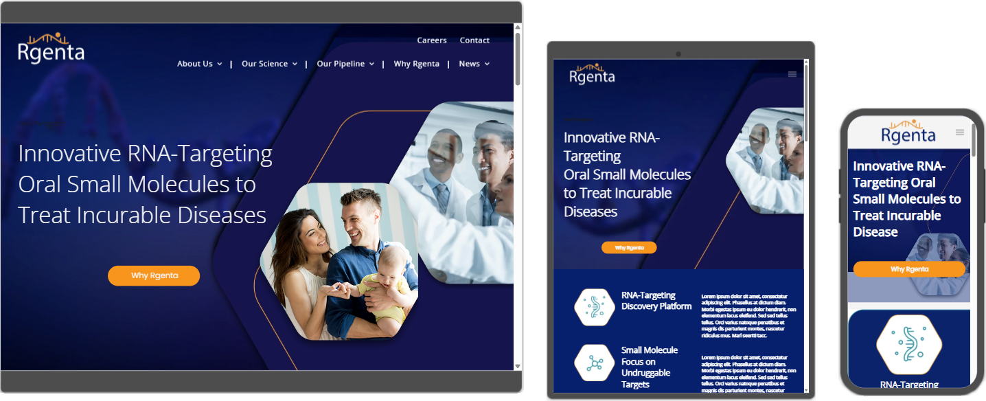 Biopharma rare disease corporate website