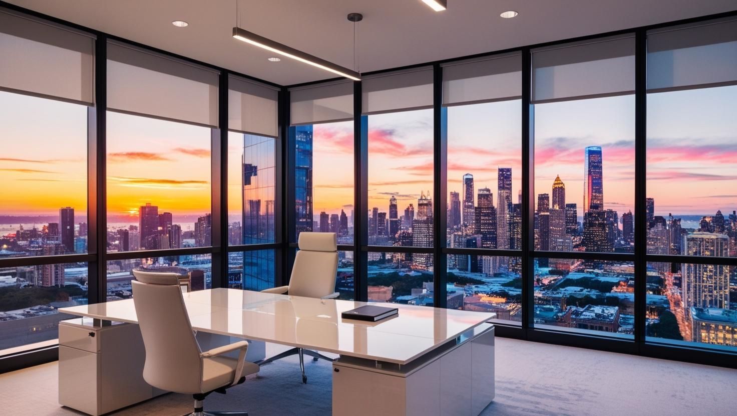 A woman is sitting at a desk with a laptop and holding a piece of paper.