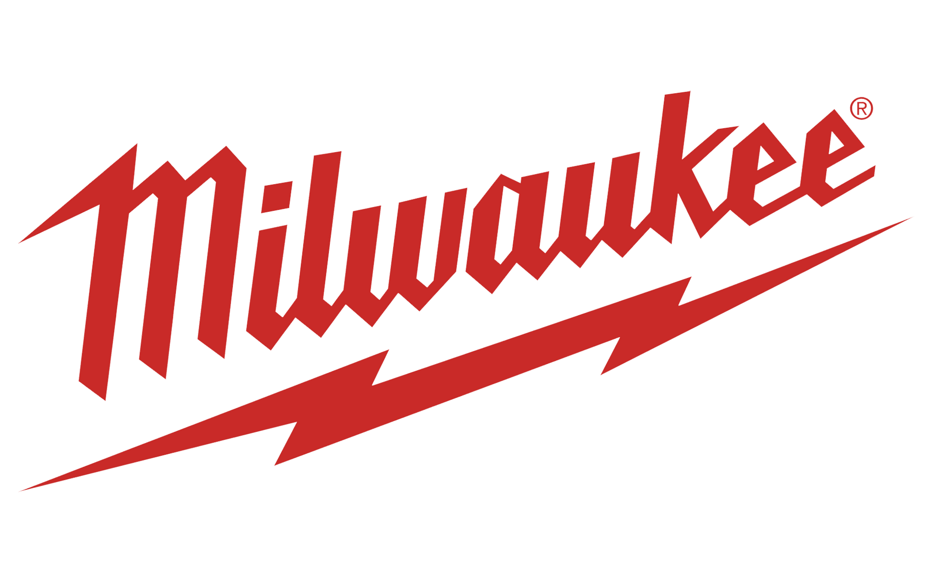 Milwaukee brand logo with red text and lightning bolt.