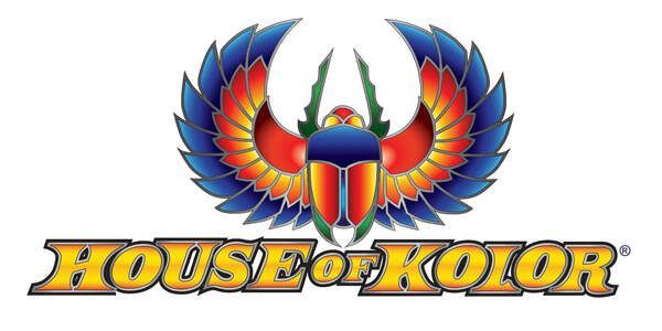 House of Kolor logo with a colorful beetle with wings, and stylized text.