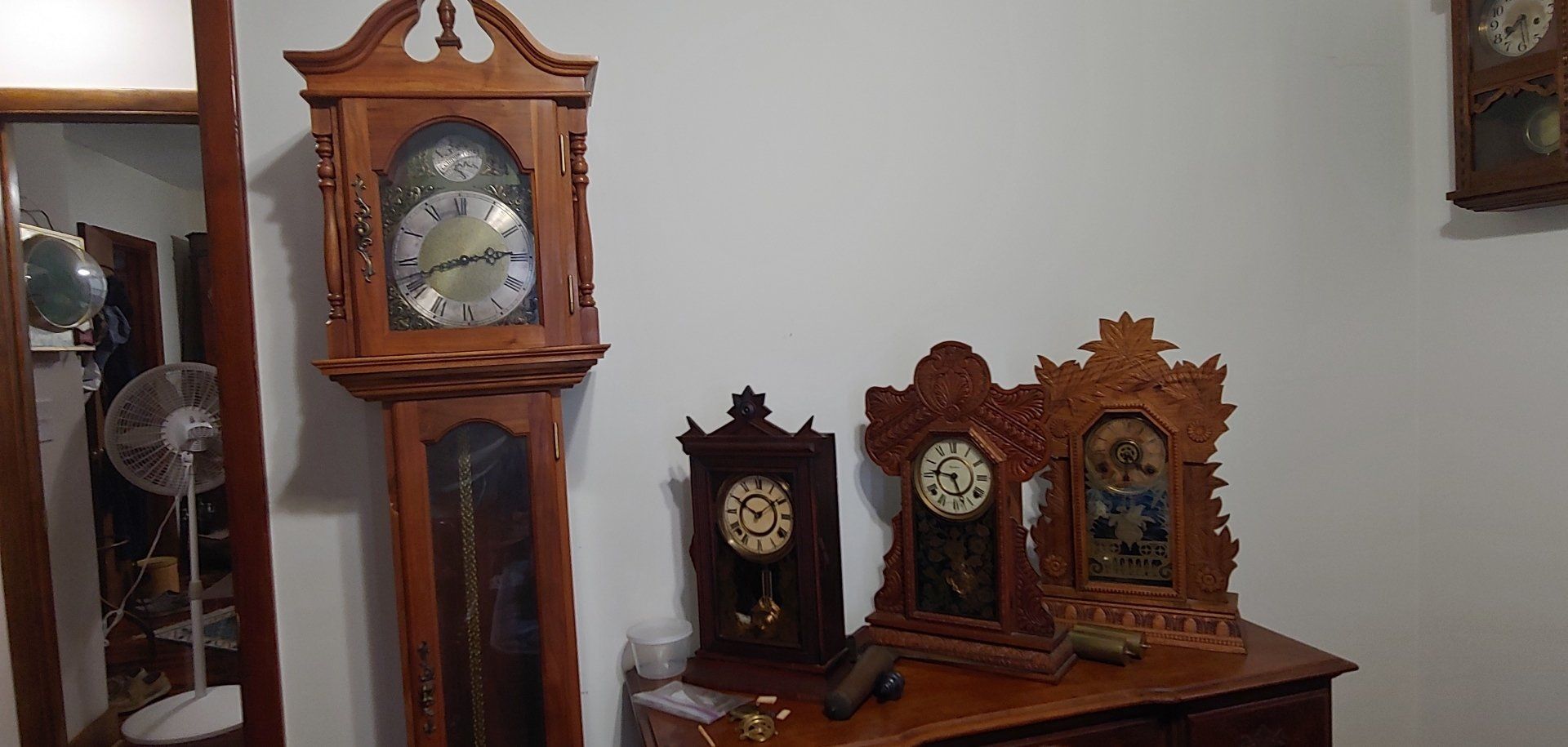 Five Clocks Hang On The Wall — Charleston, SC — Captain Mikes Clock Shop