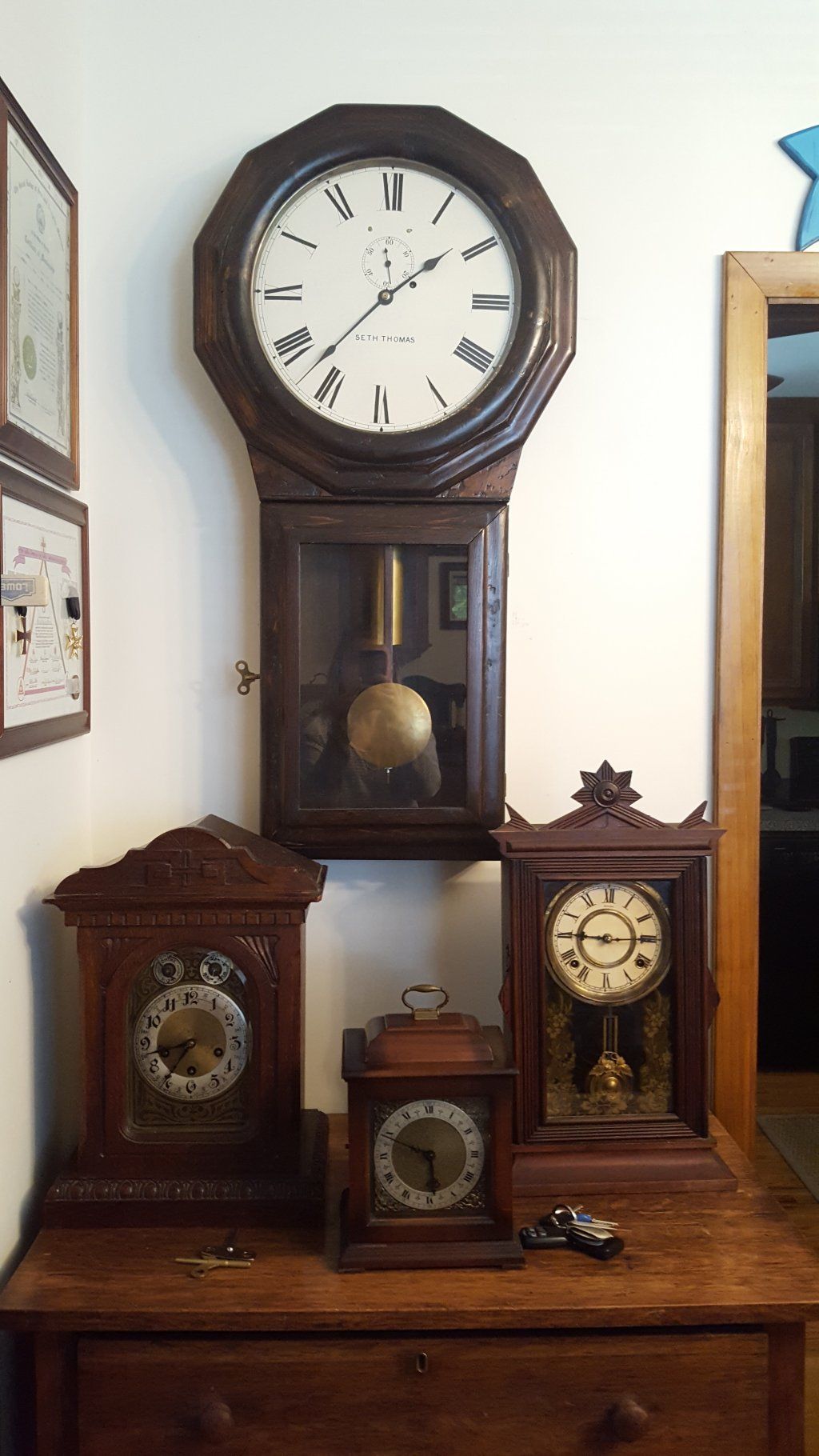 Four Pieces Of Wooden Clock — Charleston, SC — Captain Mikes Clock Shop