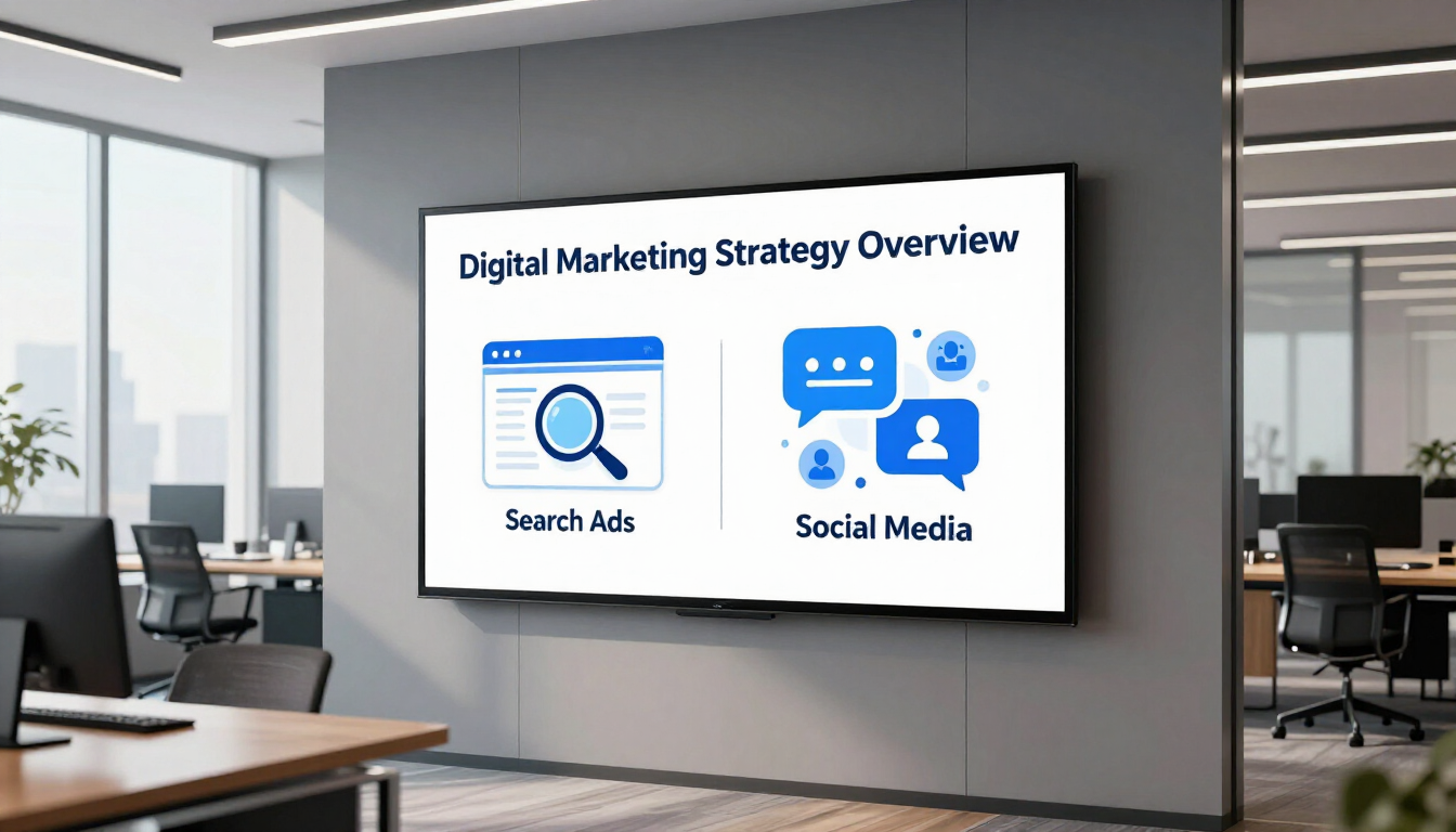 Comparison chart of SEO, PPC, and Social Media Marketing channels for small business owners.