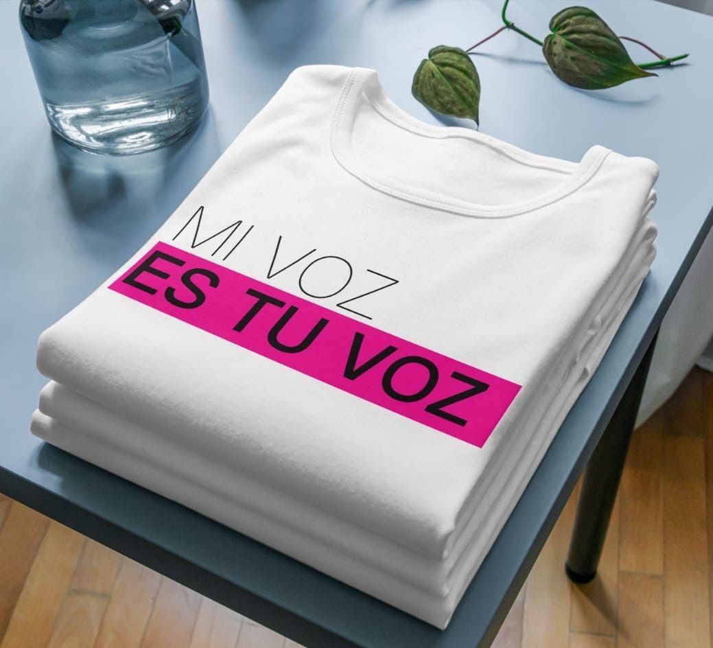 Playera de la campaña Mi Voz por Ellos