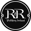 A black and white logo for a distillery in ireland.