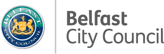 The logo for the belfast city council has a seal on it.
