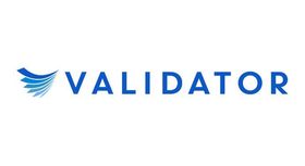A blue and red logo for technology with a tagline