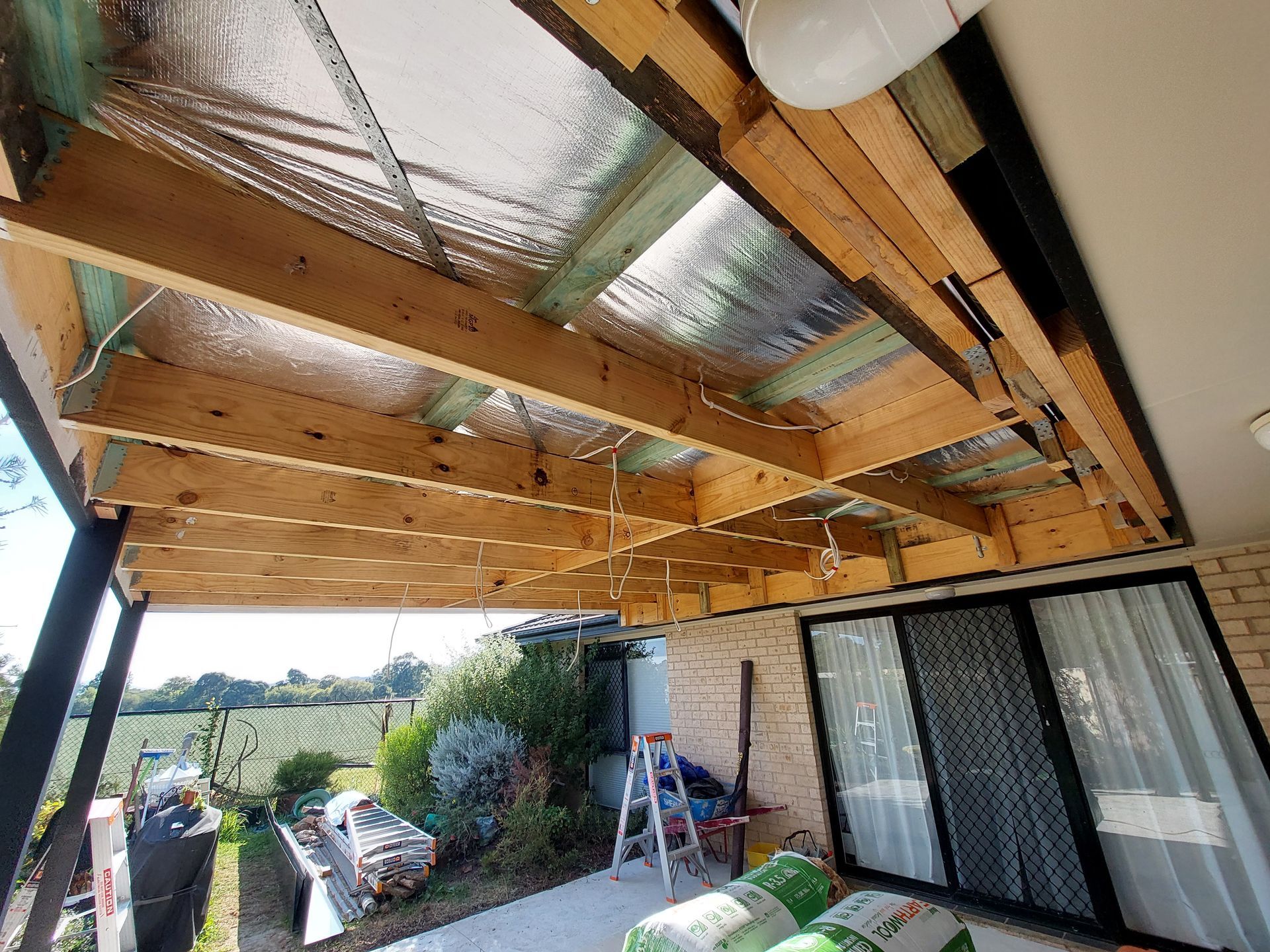 Mid Construction of a Patio — Elimar Construction in Braidwood, NSW