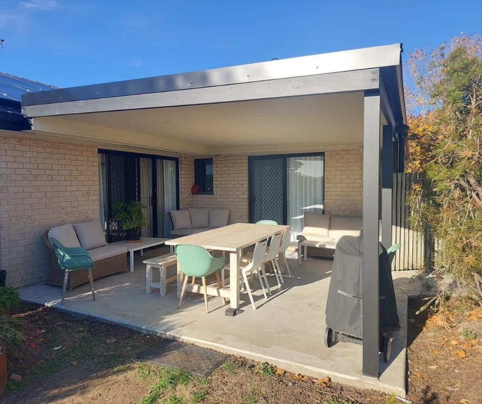 A Carport is Being Built on the Side of a House  — Elimar Construction in Goulburn, NSW