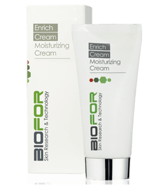 A tube of biofor enrich cream moisturizing cream