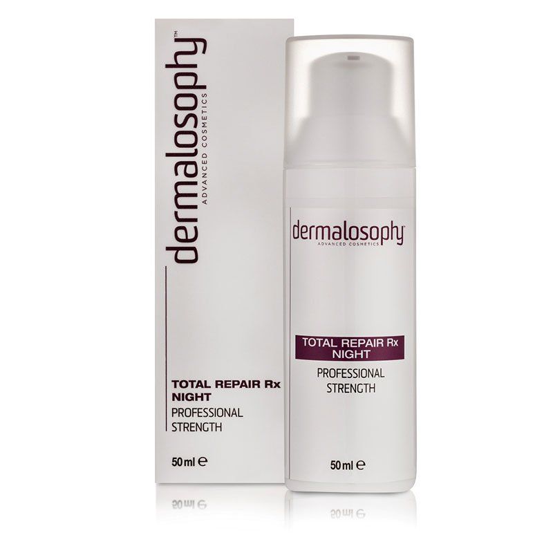 A bottle of dermalosophy total repair night professional strength