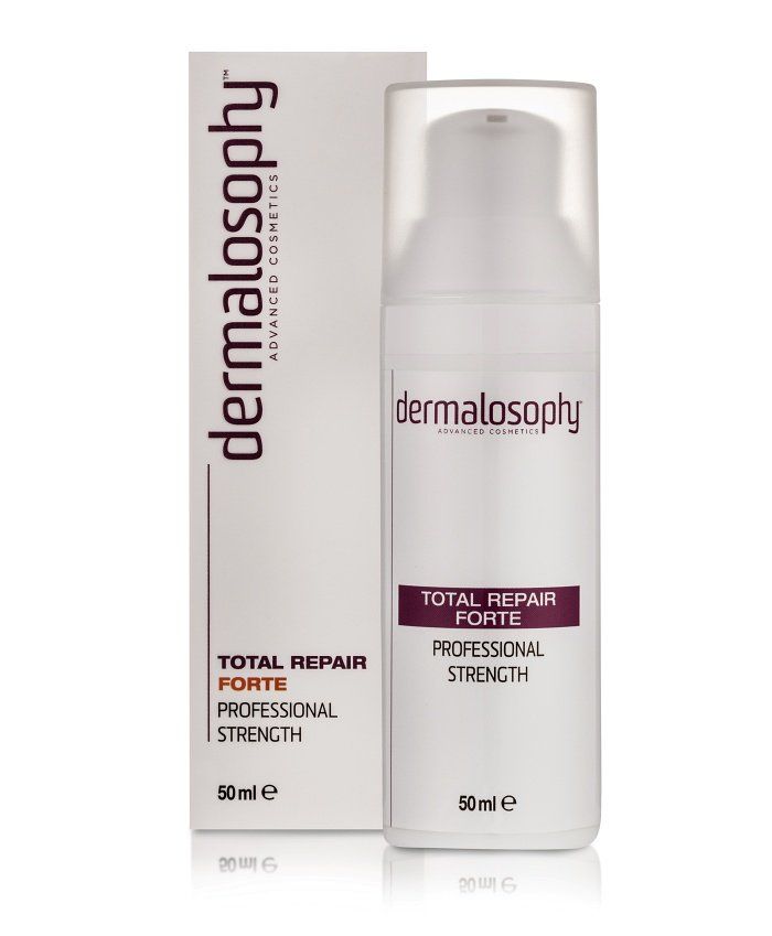 A bottle of dermalosophy total repair forte professional strength