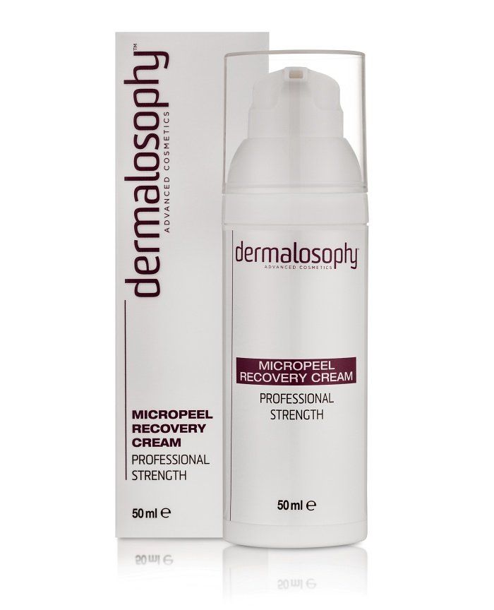 A bottle of dermalosophy micropeel recovery cream