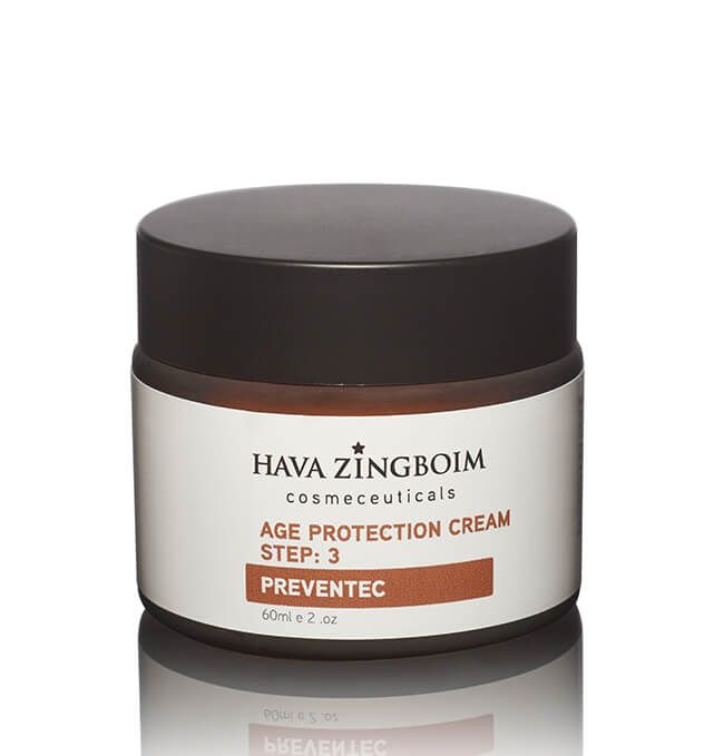 A jar of hava zing boim age protection cream step 3 preventec