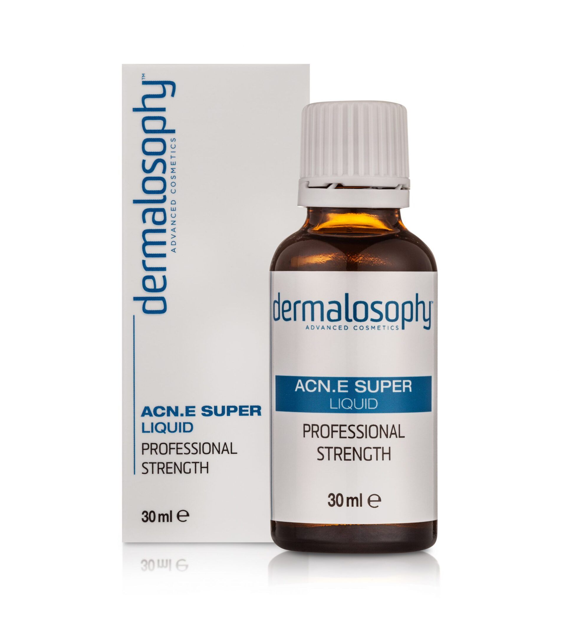 A bottle of dermalosophy acne super liquid professional strength