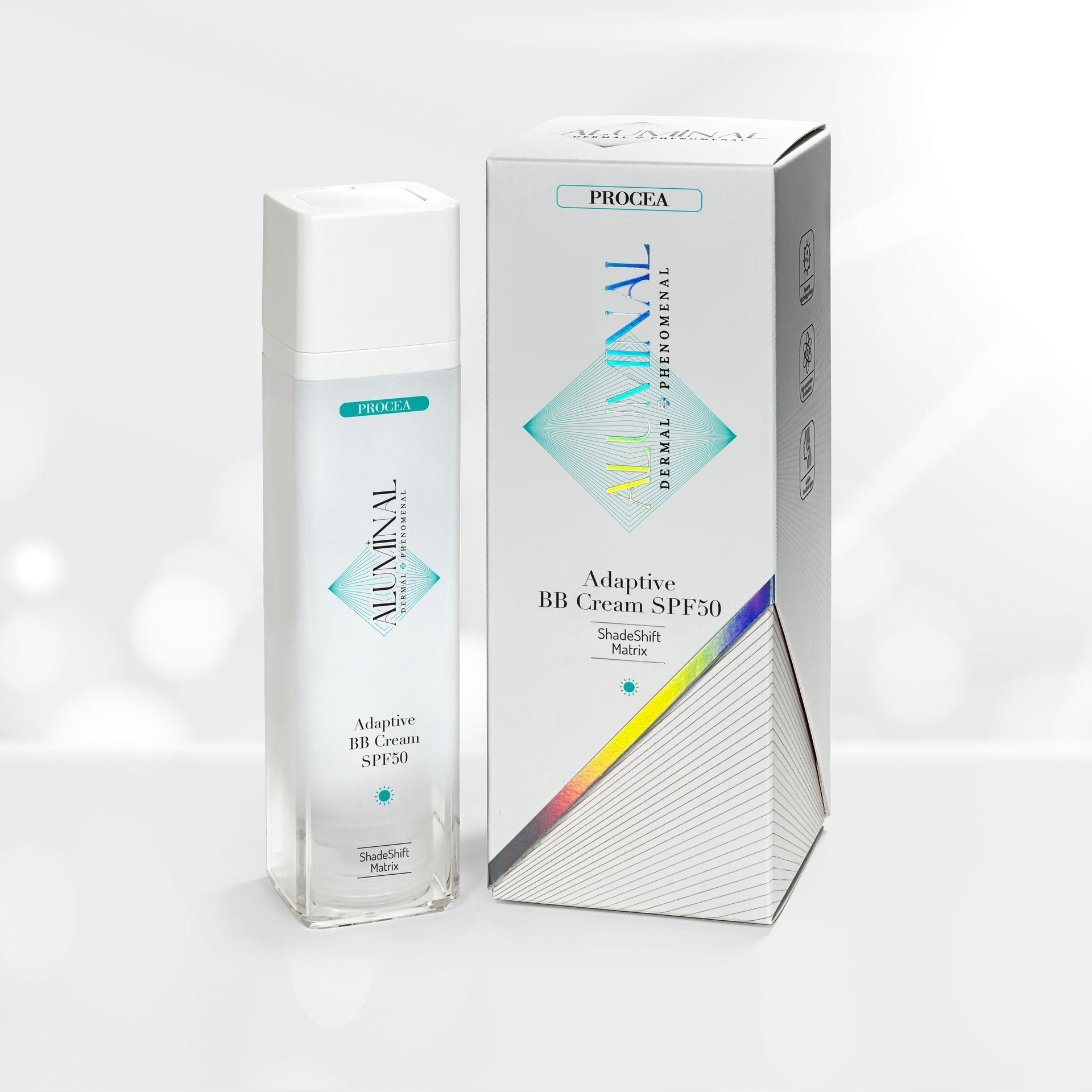 A bottle and box of a product called infinity