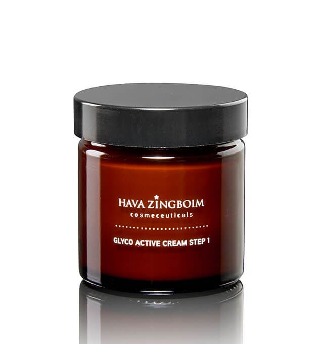 A jar of hava zingbolm glyco active cream step 1