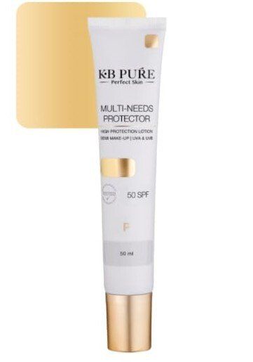 A tube of kb pure multi needs protector 50 spf