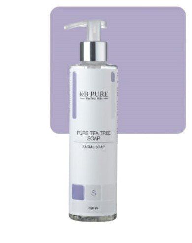 A bottle of pure tea tree facial soap