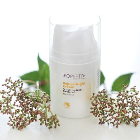 A bottle of biopeptix rejuvenating night cream
