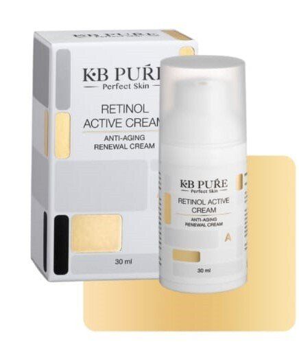 A bottle of kb pure retinol active cream