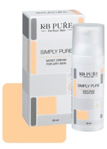 A bottle of kb pure simply pure moist cream for dry skin