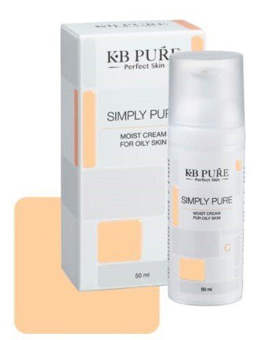 A bottle of kb pure simply pure moist cream for oily skin