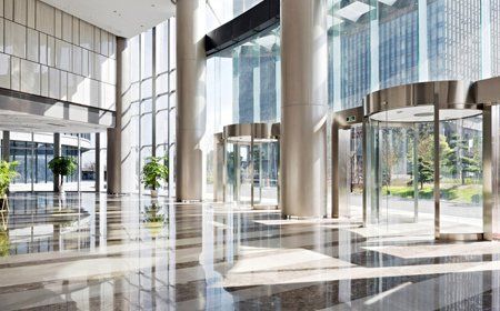 glass doors and metal frames