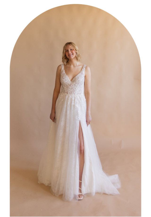 open lace back dress ASHLEYlauren Style 12357
