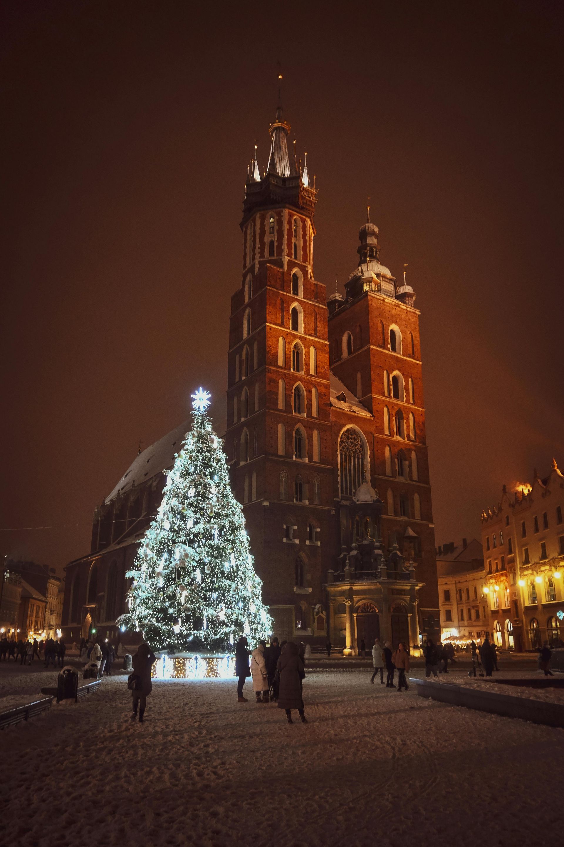 Weihnachten auf dem krakauer Rynek Główny