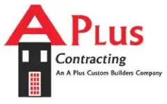 The logo for A Plus Contracting An A Plus Custom Builders Company