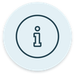 A line icon of an i in a circle on a white background.