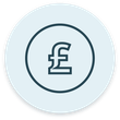 A line drawing of a pound sign in a circle.