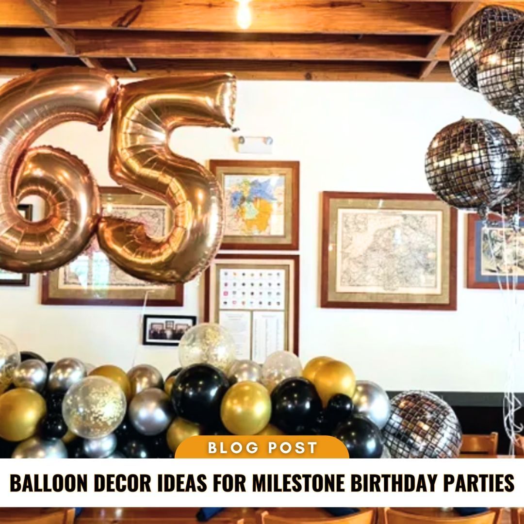 BALLOON DECOR IDEAS FOR MILESTONE BIRTHDAY PARTIES