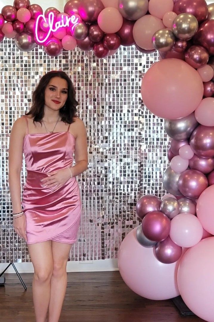 Elegant organic balloon decor for a birthday celebration