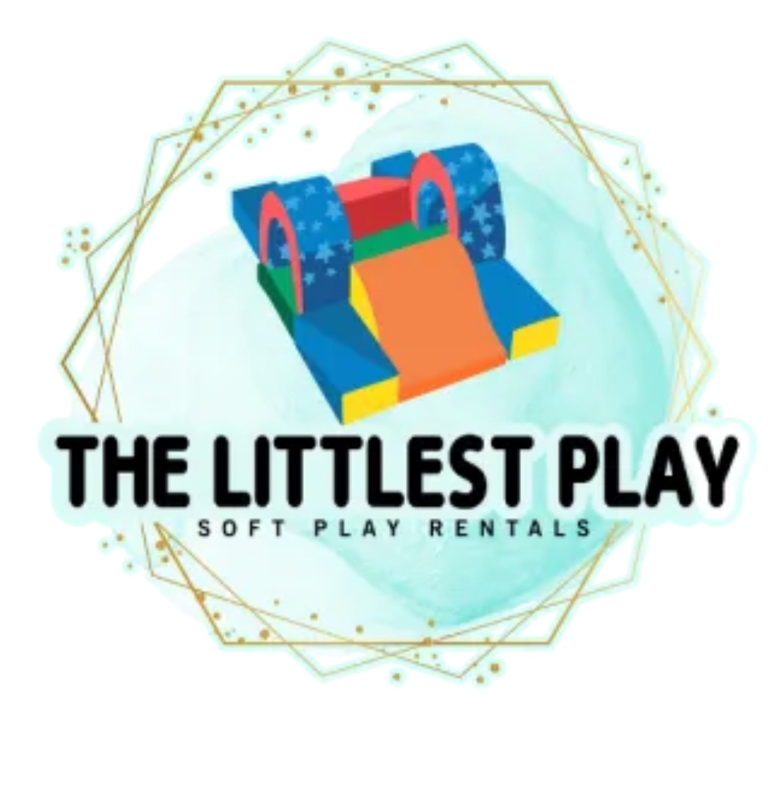 a logo for the littlest play soft play rentals