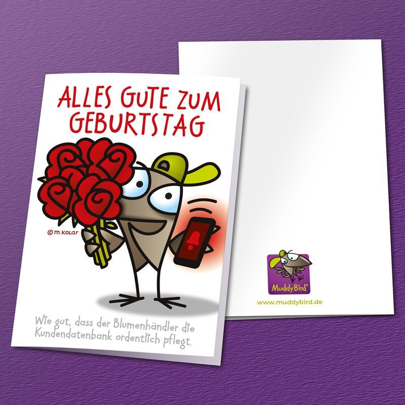 MuddyBird - Geburtstagswunschkarte für sie