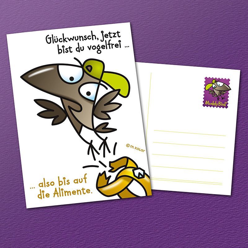 MuddyBird - Alles Gute zur Scheidung Karte