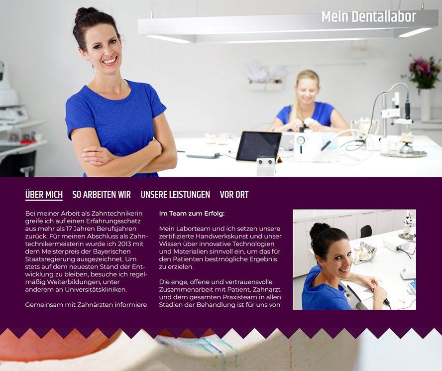 Dentallabor Website von grafik-design.de