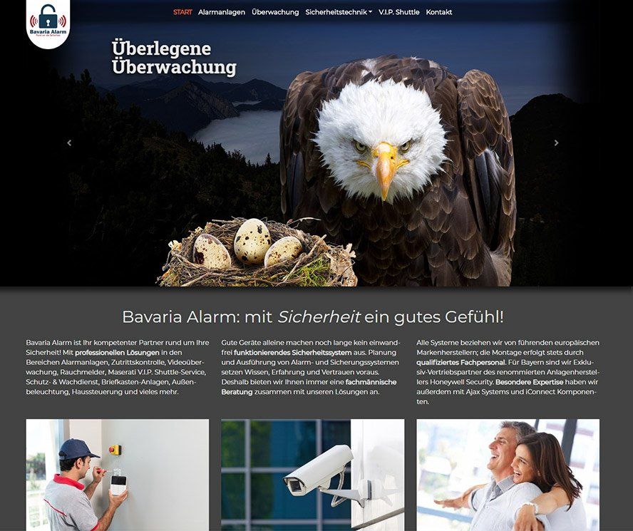 Bavaria Alarm Website von grafik-design.de