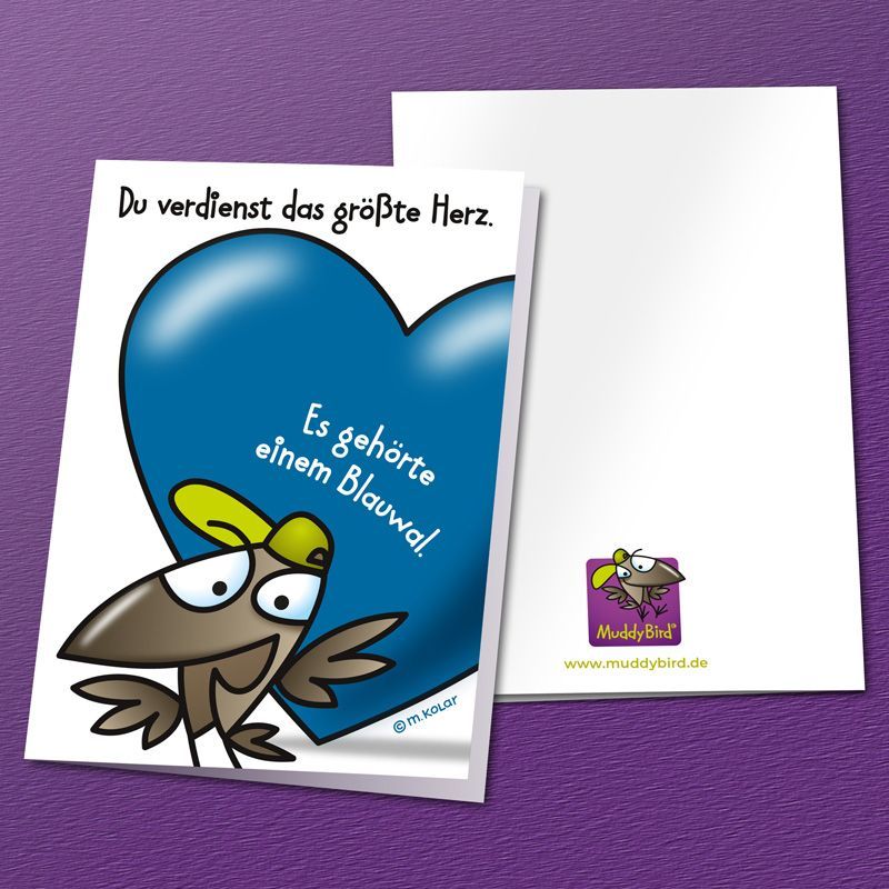 MuddyBird - Karte zum Valentinstag