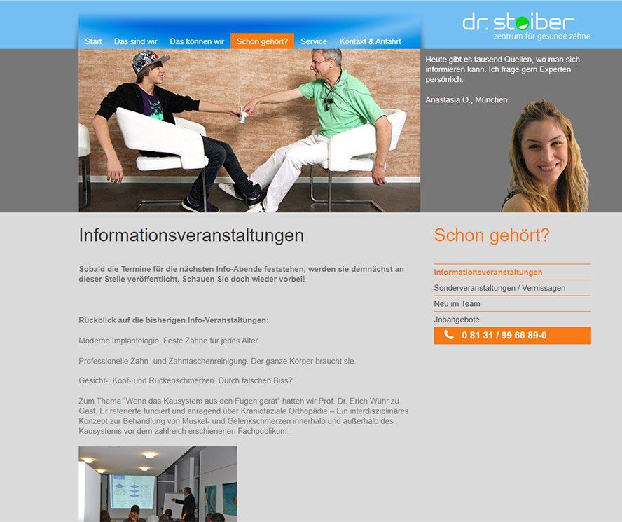 Dr. Stoiber Website von grafik-design.de