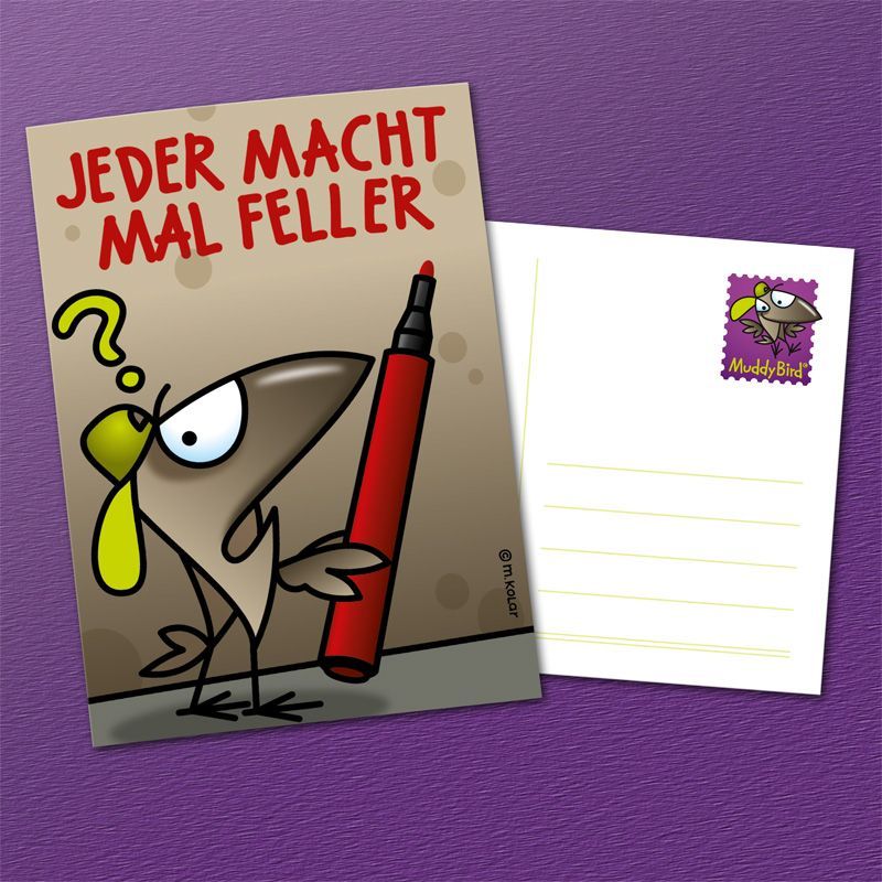 Jeder macht mal Fehler MuddyBird Karte