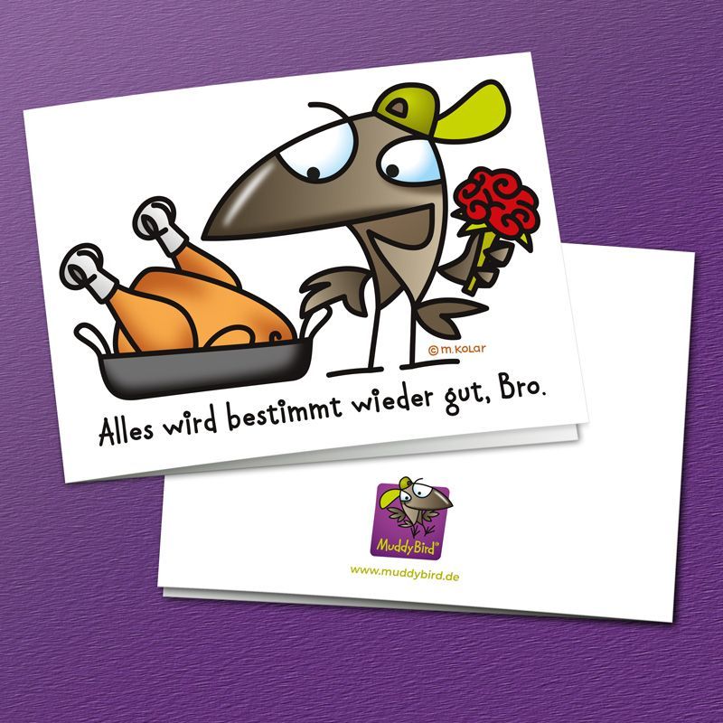MuddyBird - Gute Besserung Karte
